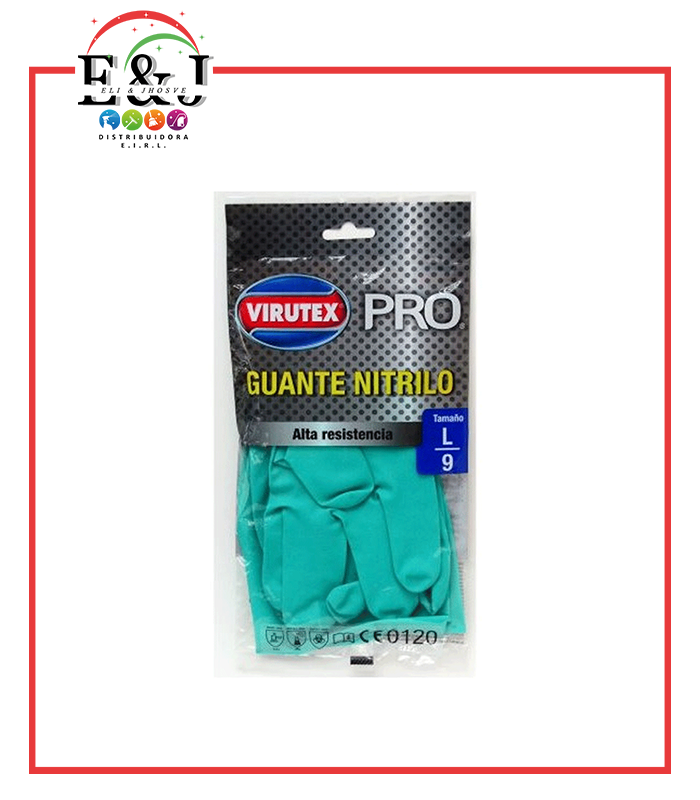 GUANTES NITRILO VERDE VIRUTEX