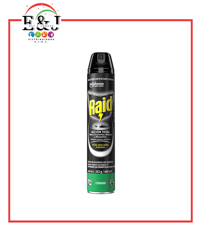 INSECTICIDA MATA CUCARACHAS, MOSCAS Y MOSQUITOS RAID