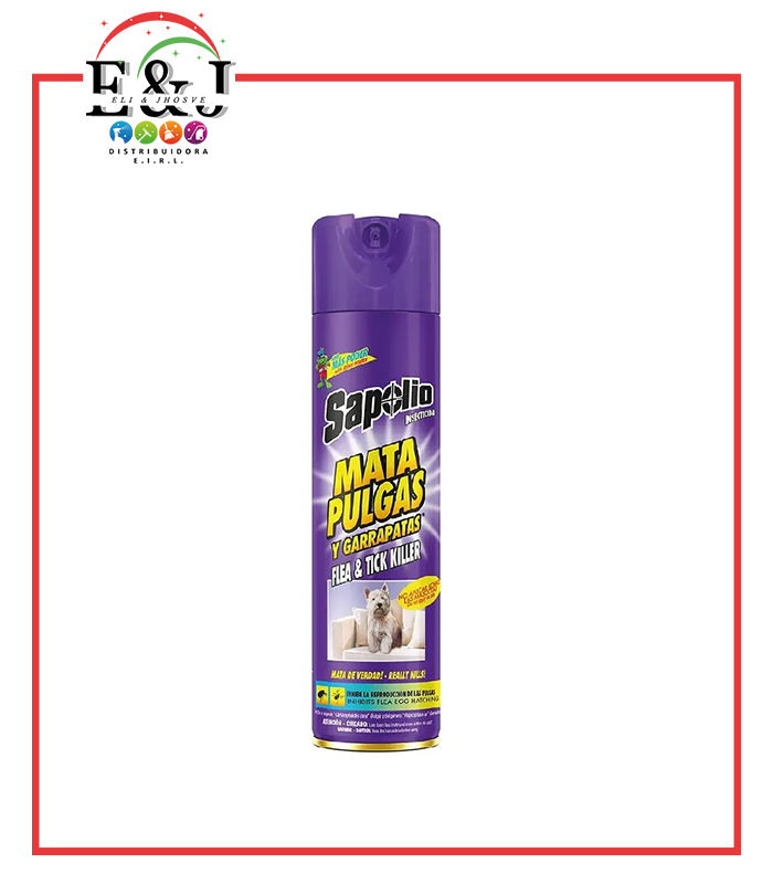INSECTICIDA MATA PULGAS Y GARRAPATAS 360ML SAPOLIO