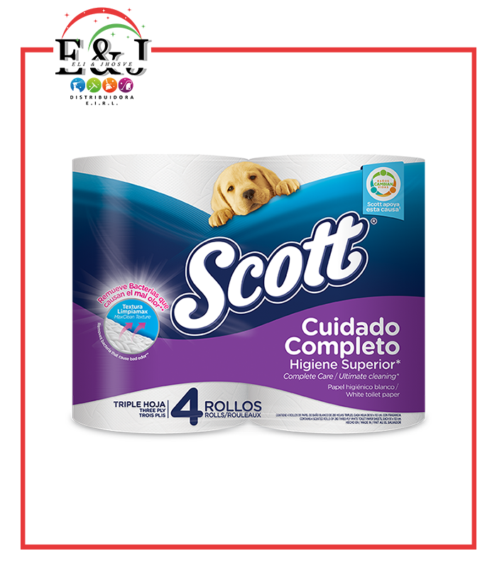 PAPEL HIGIENICO TRIPLE HOJA SCOTT X 4 ROLLOS