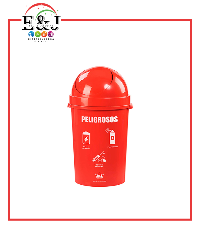 TACHO PAPELERA COSMO PELIGROSOS REYPLAST